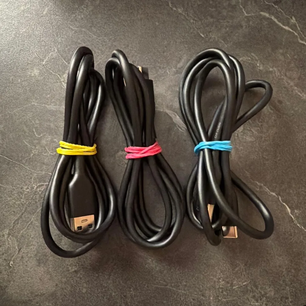 USB-C 充電ケーブル 3本セット ブラック 1m