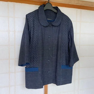 古代裂創作服 一点物ハンドメイド 藍染デザインジャケット 新品未使用