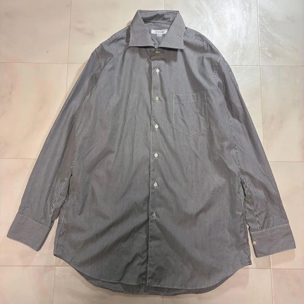 D'URBAN ダーバン メンズ 長袖シャツ ストライプ
