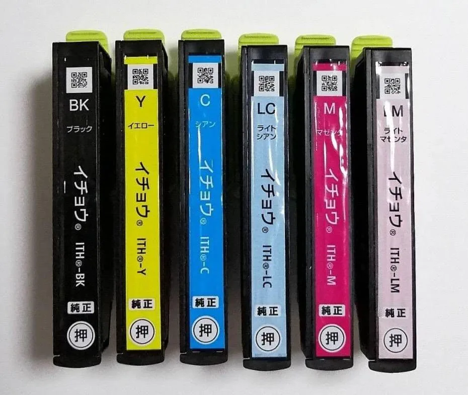 エプソンプリンターITH(イチョウ)純正カートリッジ再充填6色1セット