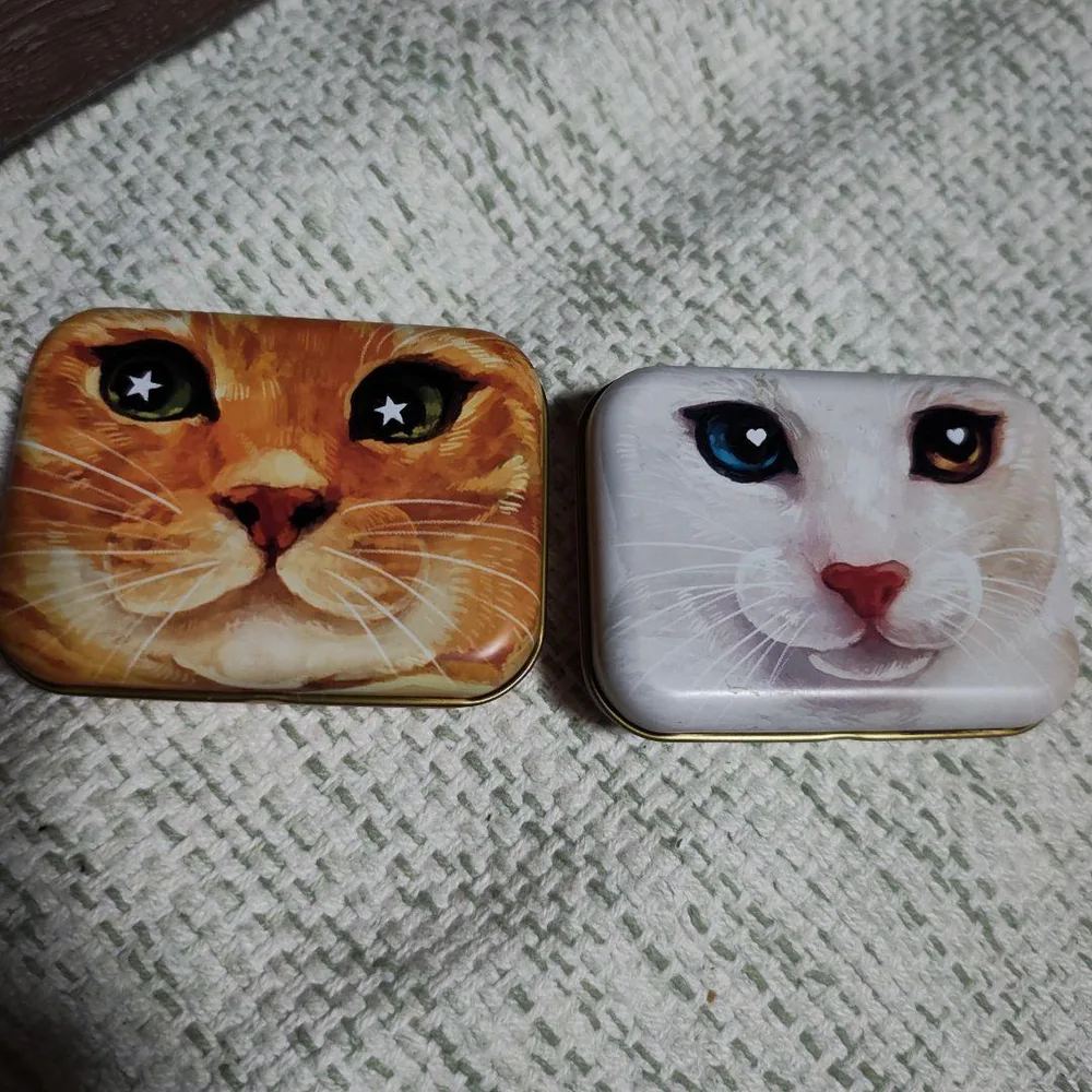 猫柄 ミニ缶ケース 2個セット