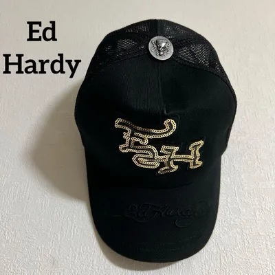 Ed Hardy エドハーディー メッシュキャップ ブラック スパンコール