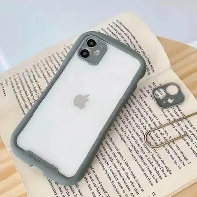 iPhone14Pro ケース グレー クリア 耐衝撃 くすみカラー 上品