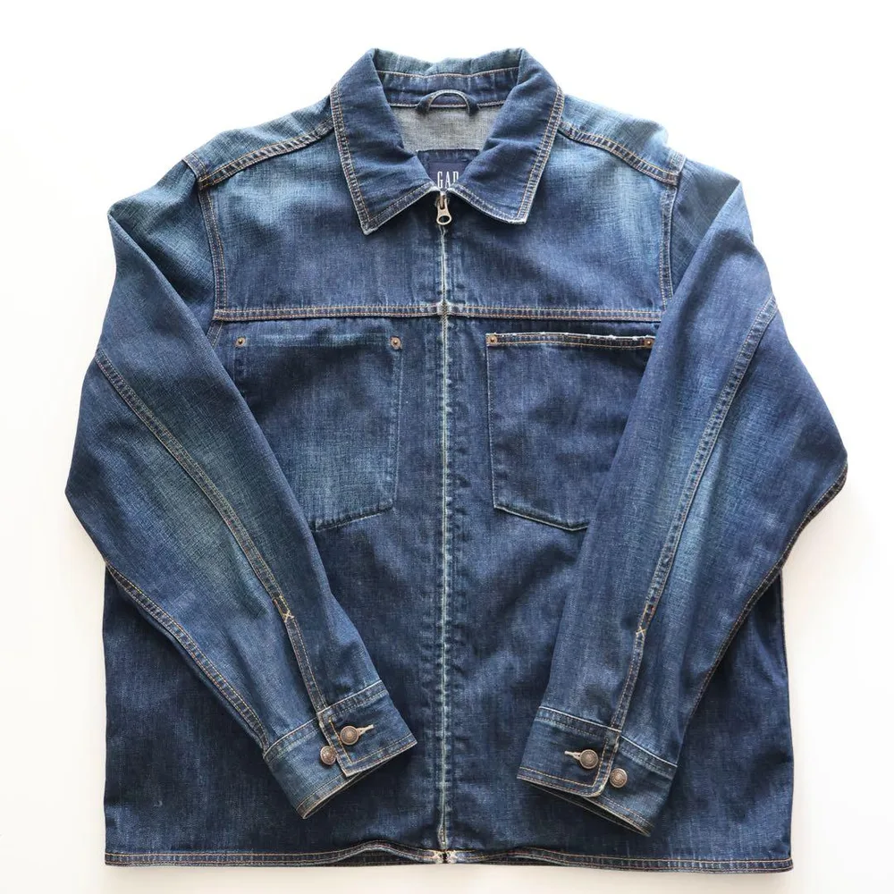 90s OLD GAP ジップアップ デニムジャケットXL相当 vintage