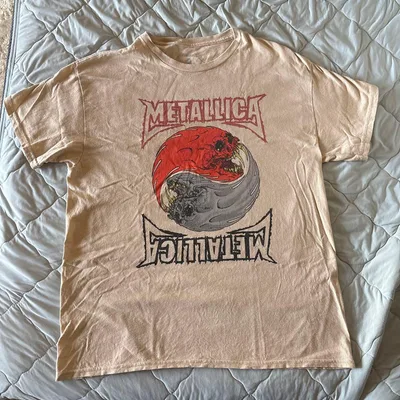 METALLICA T-shirt beige L size