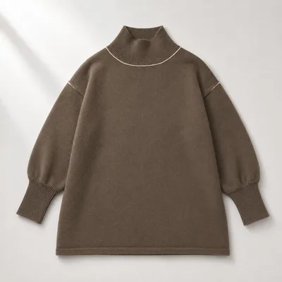 GRL【F】ハイネックドルマンニット モカブラウン 長袖 秋冬