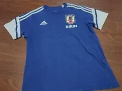 adidas サッカー日本代表 Tシャツ L紺