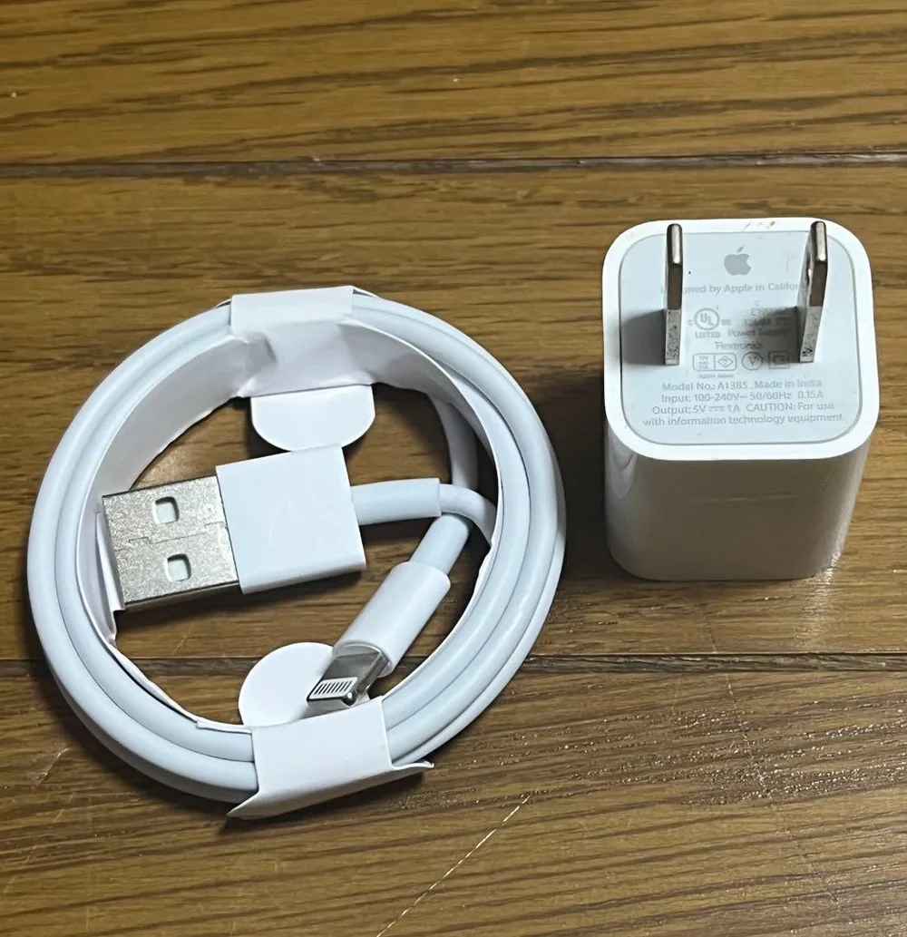 Apple純正 USB電源アダプタ5Wとlightningケーブル セット