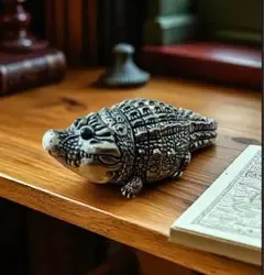真鍮 ワニ 置物 オブジェ ペーパーウエイト かわいい インテリア