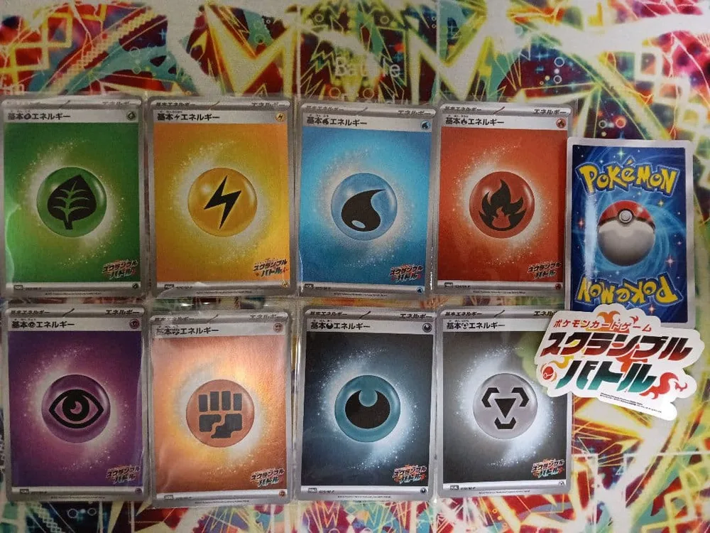 Pokemon Card Scramble Battle Energy ทำโปรโมชั่นชุดทุกประเภทให้สำเร็จ