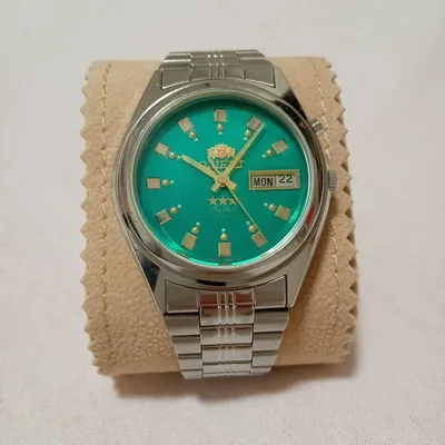 ORIENT スリースター 腕時計 グリーン EM4J-CO CA