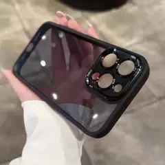 高品質!iPhone15ro ケース 金属カメラカバー 耐衝撃 ブラック 05