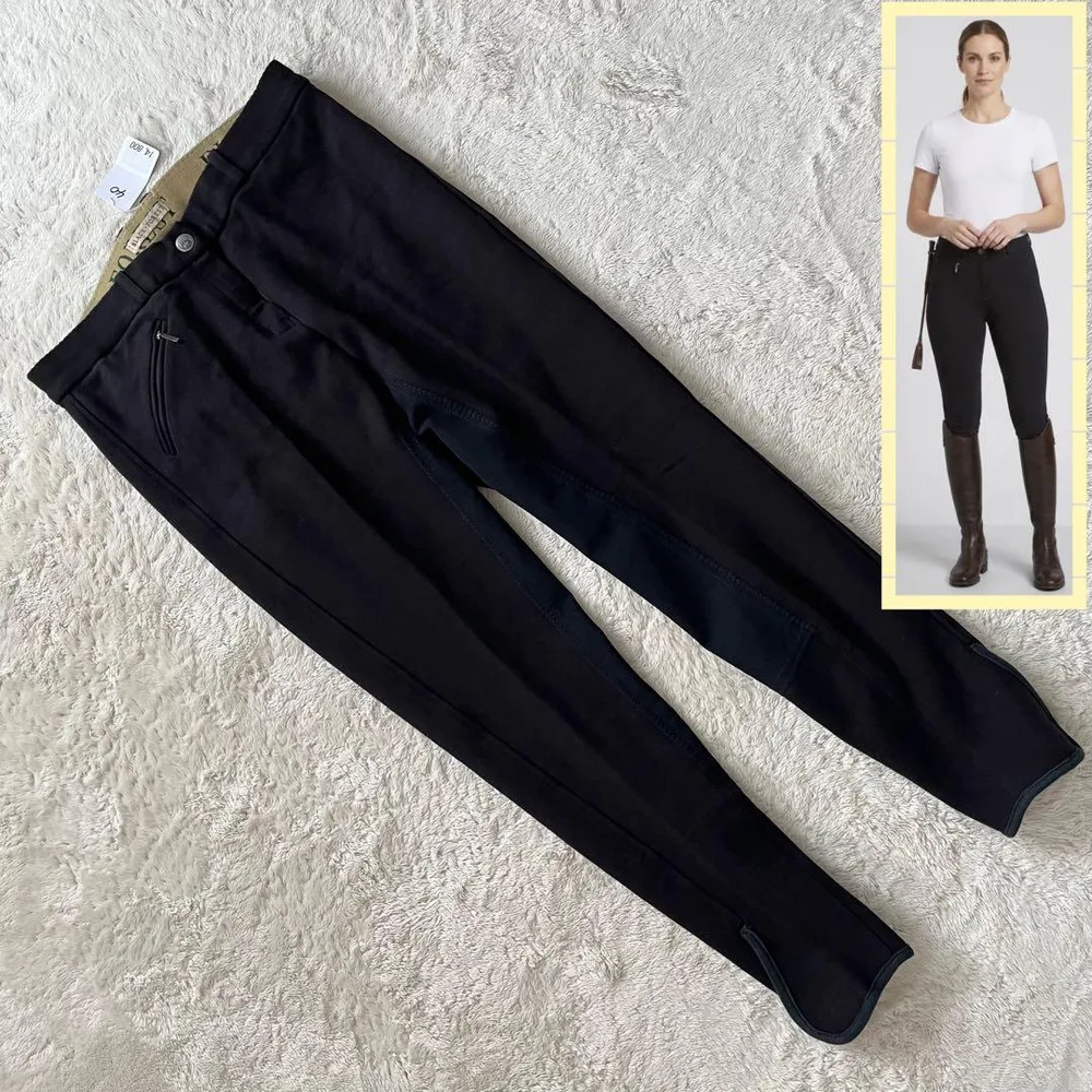 未使用品✨ BLACK-FOREST 乗馬キュロット レディースL 馬術ブラック