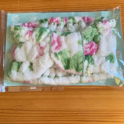 フラッフィ ヘアバンド 花柄 綿100% 日本製