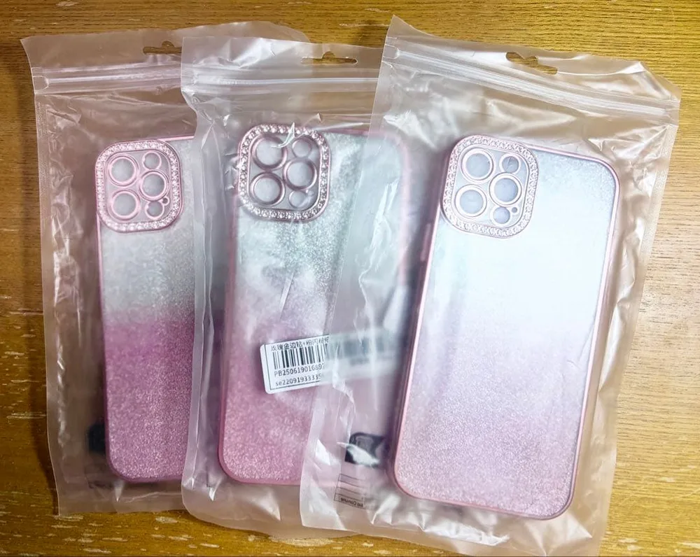 iPhone12Pro ケース 3点セット ピンク ビジュー おまけ付