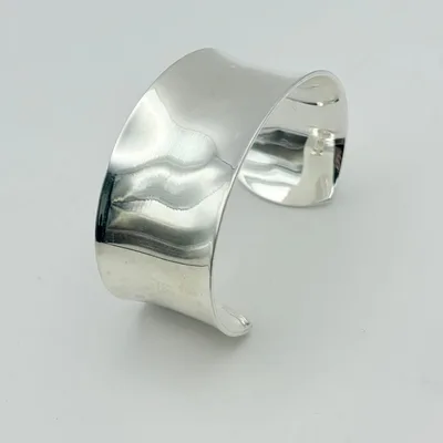 シルバー925 ワイドバングル 53g カフブレスレット 925刻印
