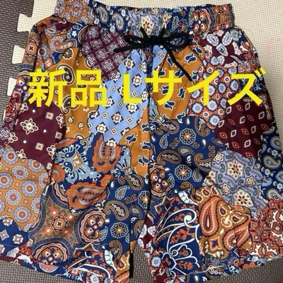 ペイズリー柄 ハーフパンツ ショートパンツ 筋トレ Lサイズ