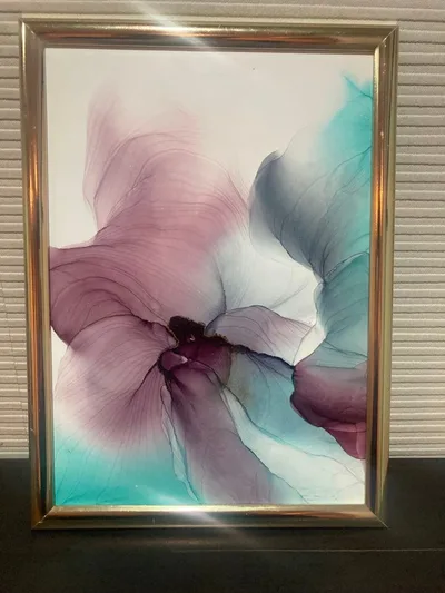 抽象画 アルコールインクアート ハンドメイド 一点物! 気分値下げ中!!!