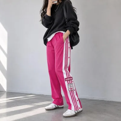 C523 adidas アディブレイク トラックパンツ OT(XL) ピンク