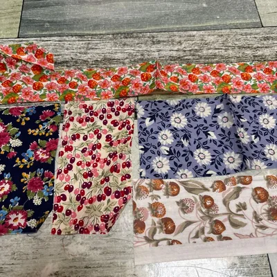 ビンテージリバティプリント生地 はぎれ ハンドメイド 花柄 果物柄 4種セット