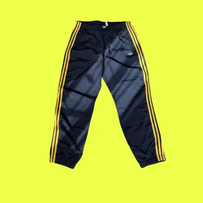 adidas トレフォイル ジョガーパンツ ブラック×イエロー XO 2019
