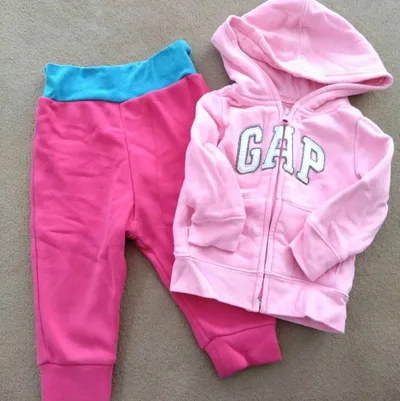GAP トレーナー パーカー パンツ ピンク 裏起毛 スウェット 長袖 長ズボン