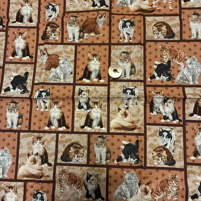 猫柄カット生地 50×50cm