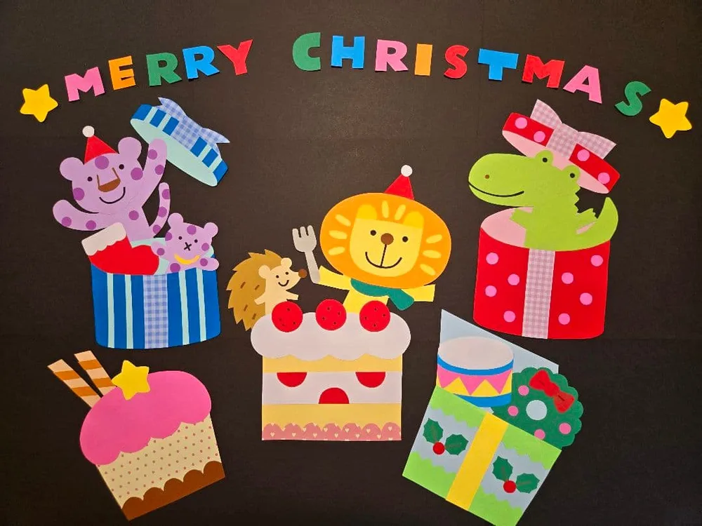 保育壁面 クリスマス壁面 冬の壁面