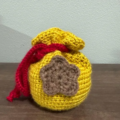 ハンドメイド ベル袋風 巾着袋