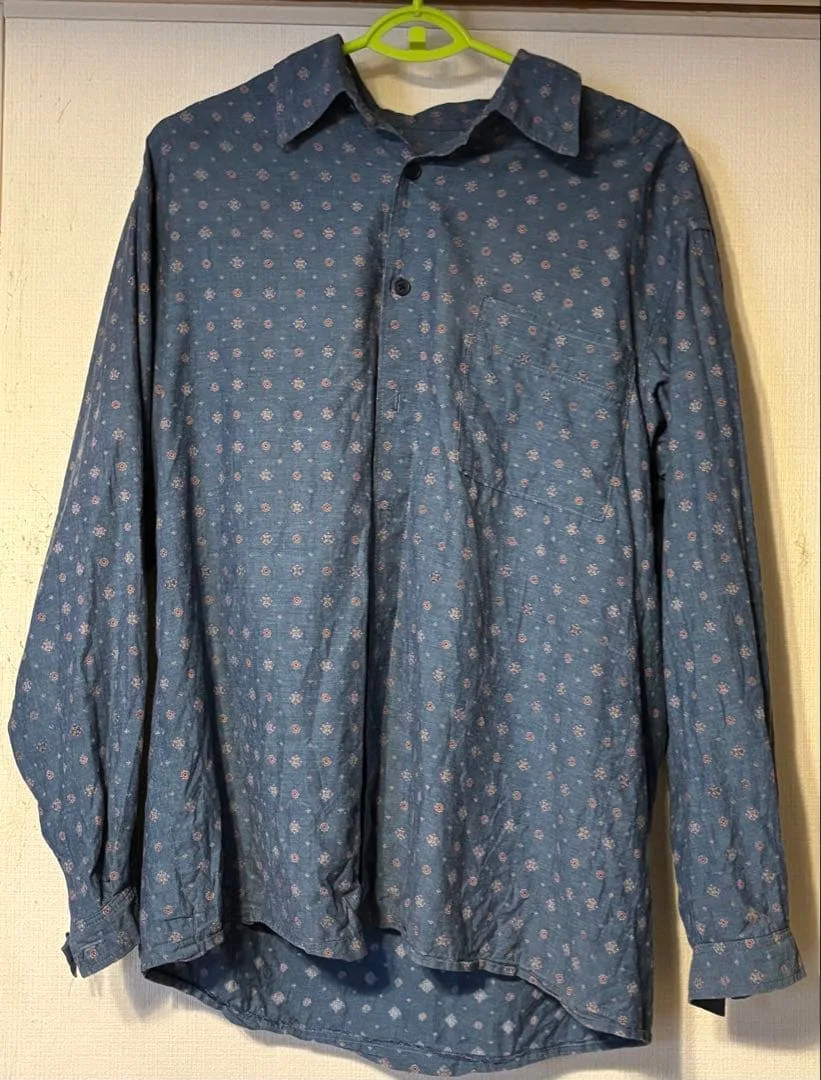 長袖シャツ 柄シャツ L 古着