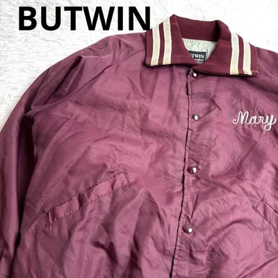 USA製 BUTWIN ビンテージ スタジャン L バーガンディ