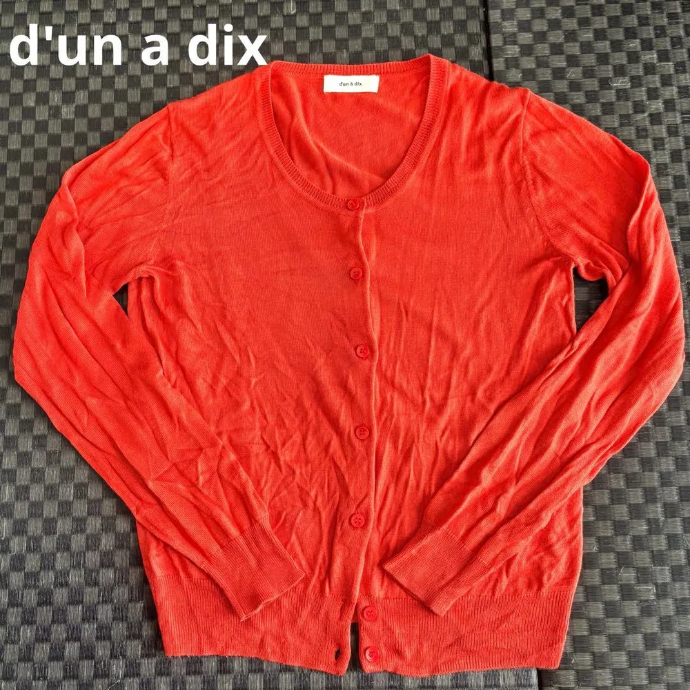 d'un à dix カーディガン レッド 38 M