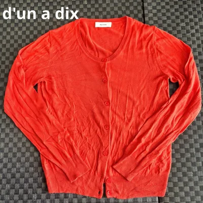 d'un à dix カーディガン レッド 38 M