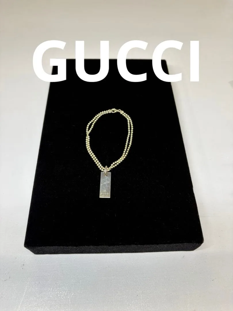 【最速配送】GUCCI プレート ブレスレット シルバー