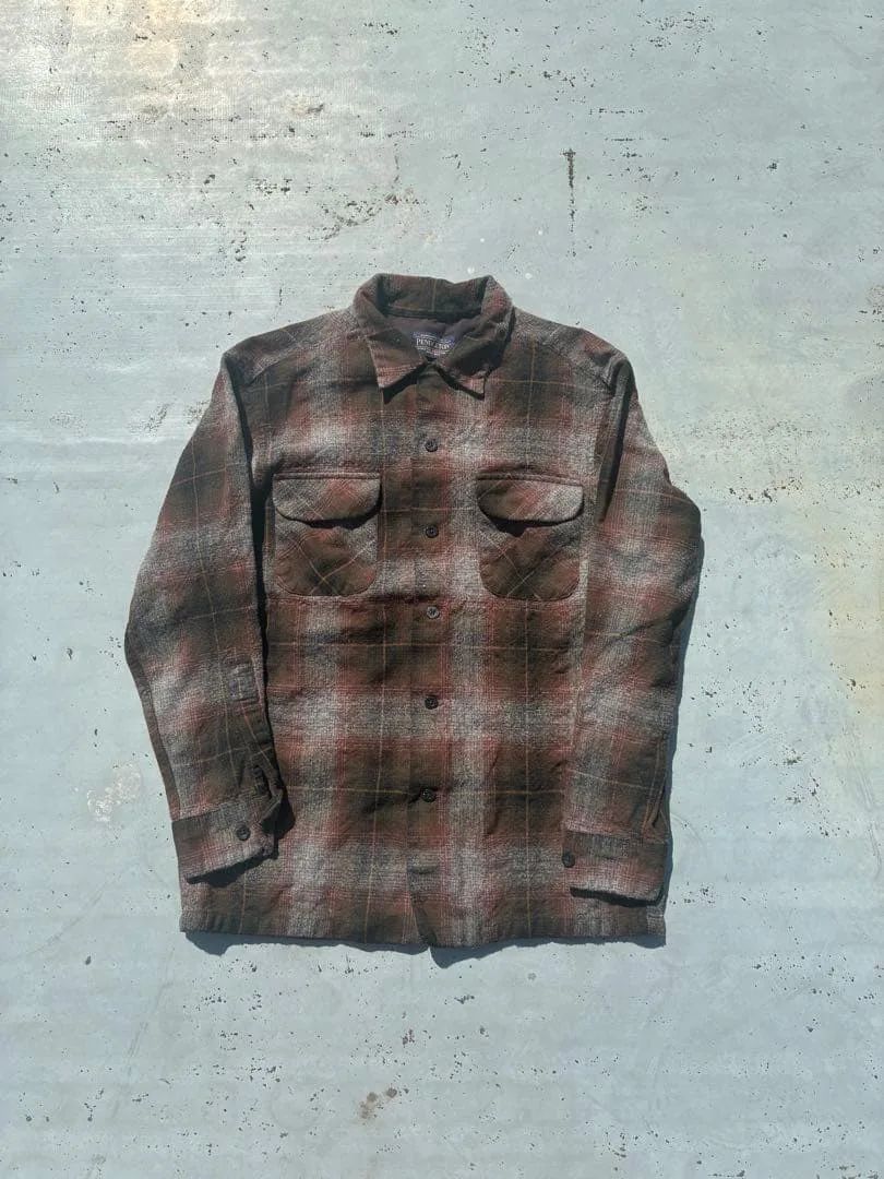 PENDLETON オンブレボードシャツ M ブラウン系 VINTAGE