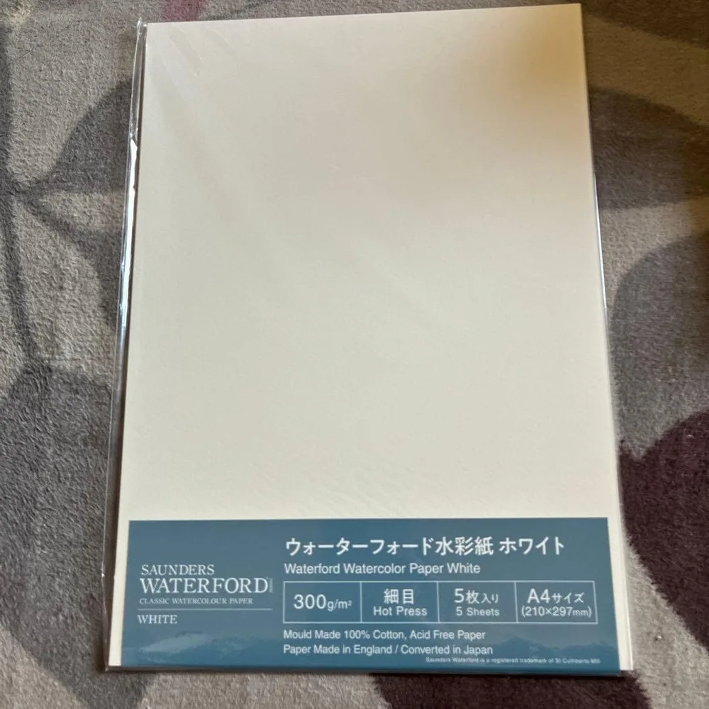 กระดาษสีน้ำ Holbein Waterford Fine A4 300g 5 แผ่น