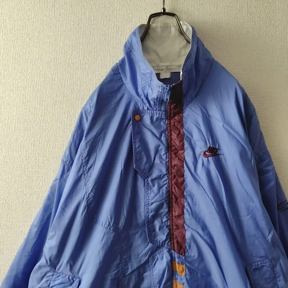 希少サイズ☆90s ナイキ 刺繍ロゴ ナイロンジャケット XL相当