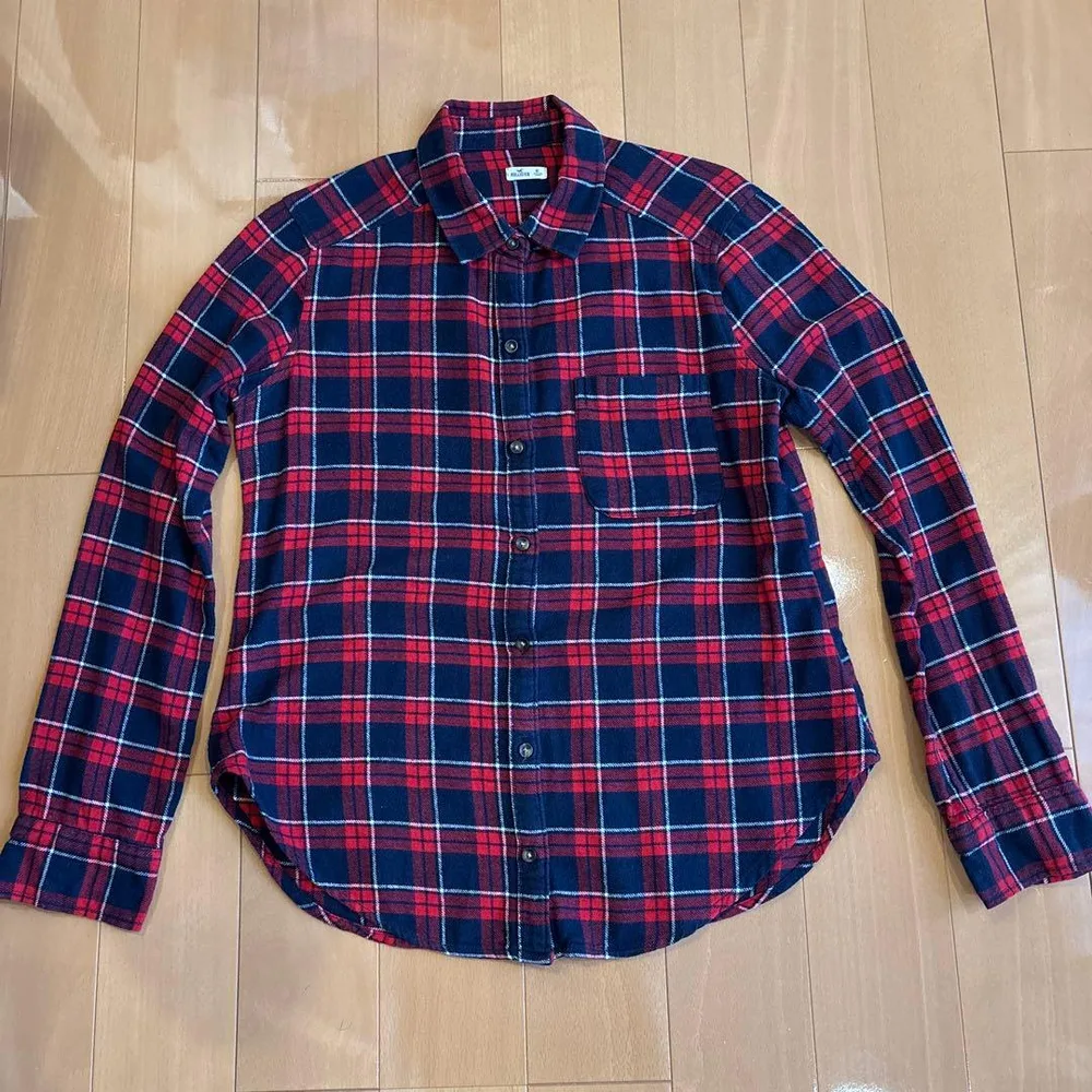 Hollister チェック柄 長袖シャツ ネルシャツ XS
