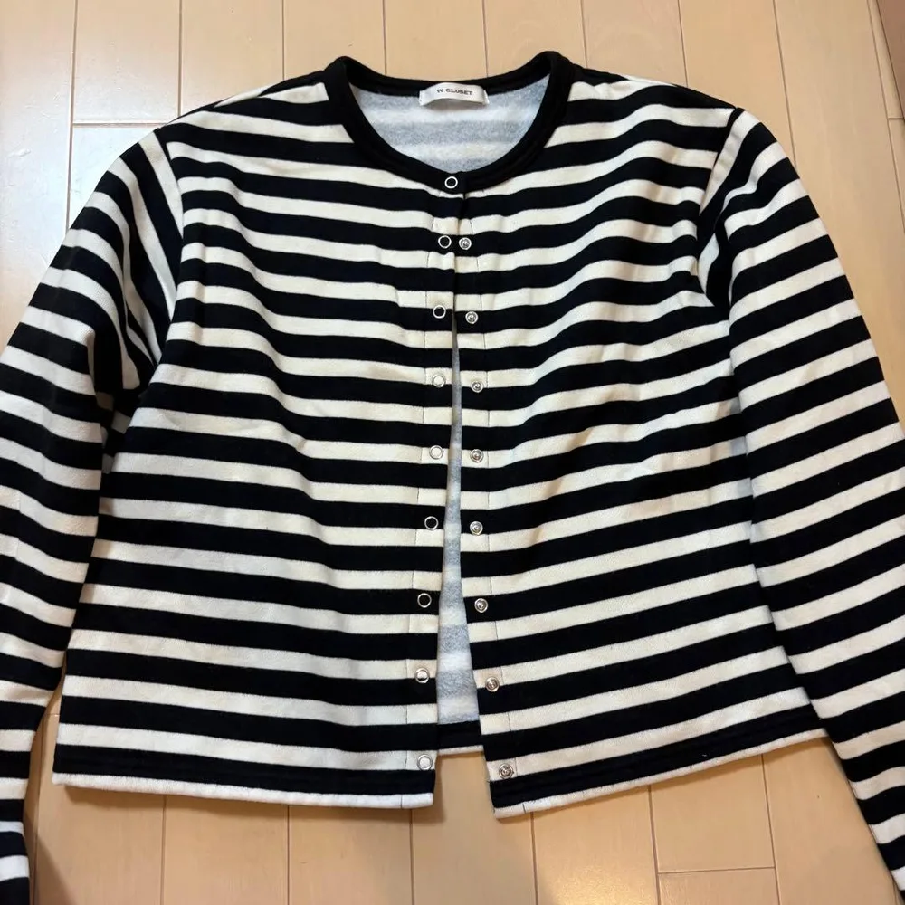W CLOSET ボーダー カーディガン