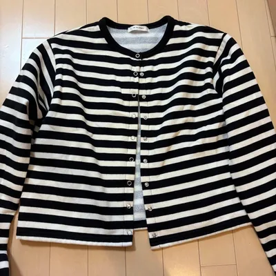 W CLOSET ボーダー カーディガン