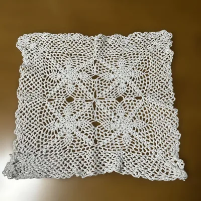 ハンドメイド ドイリー ホワイト