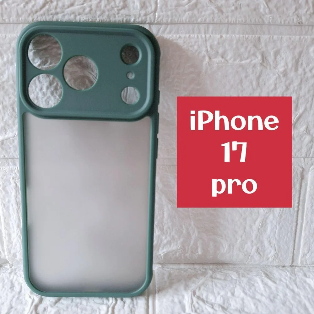 iPhone 17 Pro スマホケース マット グリーン 耐衝撃 ソフトカバー
