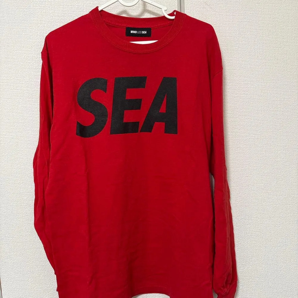 即日発送! WIND AND SEA ロングスリーブTシャツ レッド