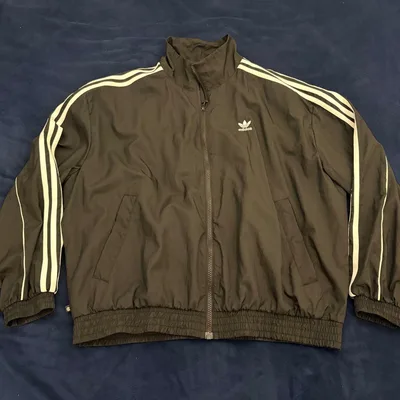 adidas ナイロンジャケット ブラック 古着