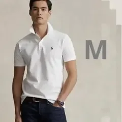 【美品】ポロ ラルフローレン 白ポロシャツ M 正規品