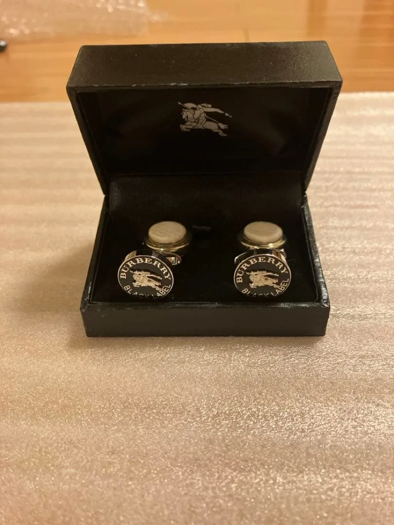 BURBERRY BLACK LABEL カフリンクス 専用ケース付き