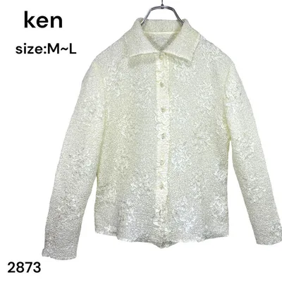 Ken シャツ トップス M~L 長袖 伸縮 おしゃれ かわいい