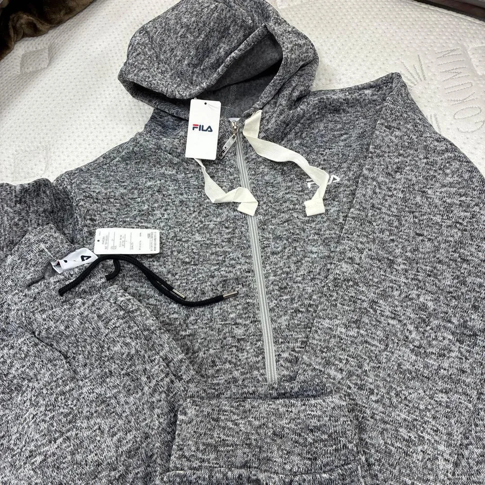 新品未使用タグ付き FILA スウェット上下セット Lサイズ グレー