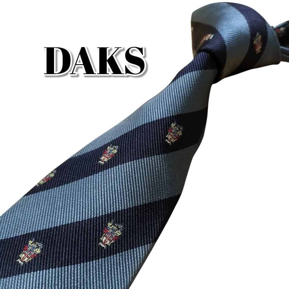 ★DAKS★ ダックス ネイビー系 ストライプ 日本製