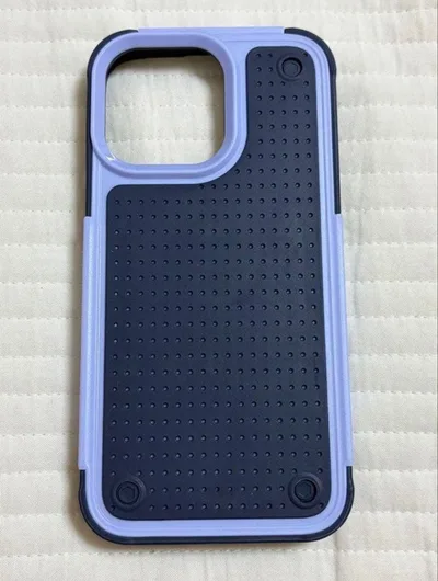 【セール】iPhone14ProMax用 耐衝撃ケース パープル 保護フィルム